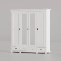 Dormitor SEVA 3 Lemn Masiv Bordo Imperial – Pat + Dulap + Noptiere