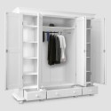 Dormitor SEVA 3 Lemn Masiv Bordo Imperial – Pat + Dulap + Noptiere