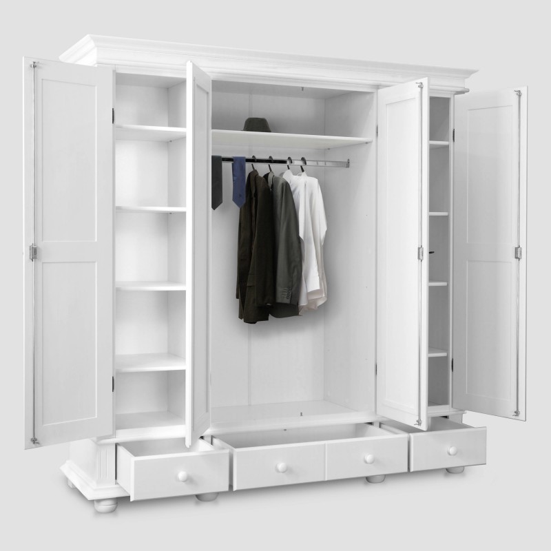 Dormitor SEVA 3 Lemn Masiv Bordo Imperial – Pat + Dulap + Noptiere