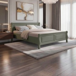 Pat BUCUR lemn masiv, 140 / 160 / 180 x 200 cm - VERDE