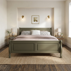 Pat BUCUR lemn masiv, 140 / 160 / 180 x 200 cm - VERDE