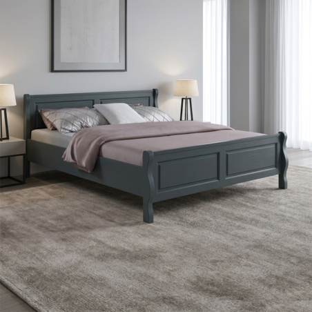 Pat BUCUR lemn masiv, 140 / 160 / 180 x 200 cm -GRI URBAN