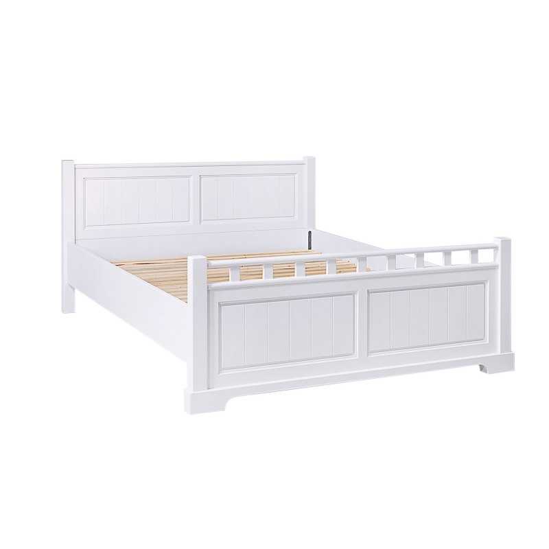 Pat Cleo lemn masiv, alb, 180x200 cm