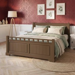 Cleo lemn masiv, 140 / 160 / 180x200 cm - Terra Brown