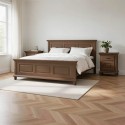 Pat Bucov 120 / 140 / 160  / 180x200 cm, lemn masiv, TERRA BROWN