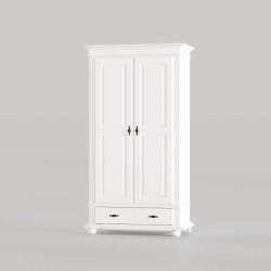 Sifonier / Dulap Lemn Masiv SEVA cu 2 Uși și 1 Sertar | Alb