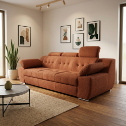 Canapea extensibilă 3 locuri Lord cu tetiere și brațe reglabile