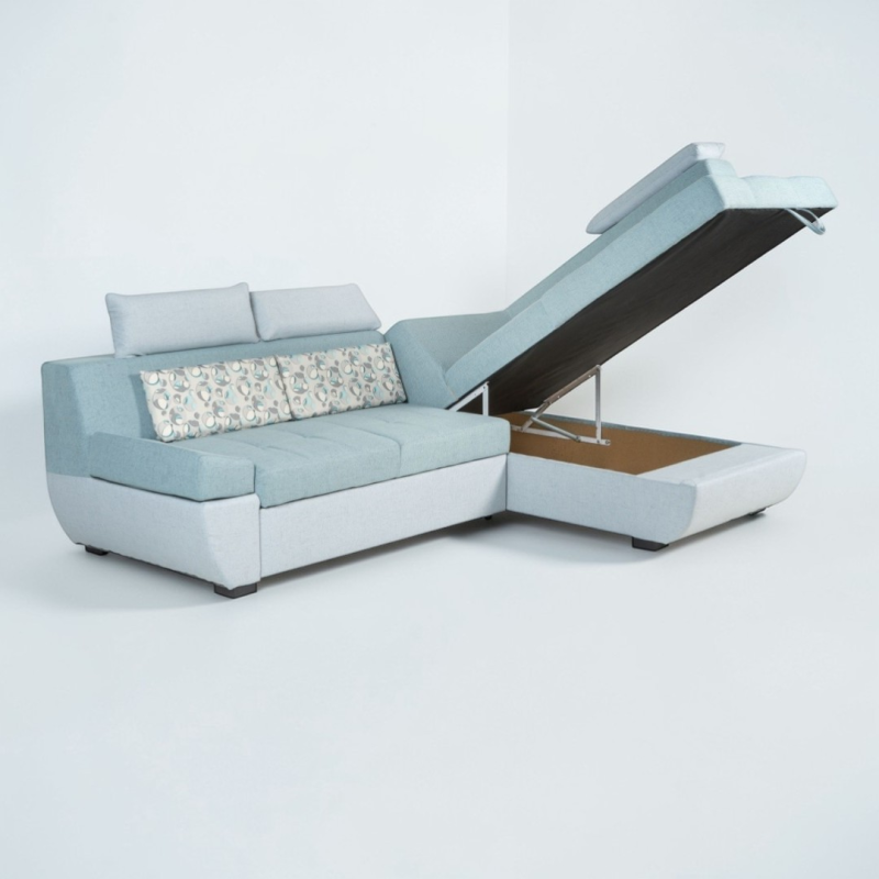 Colțar extensibil Leila la comandă – personalizabil, ladă depozitare | Sofastil