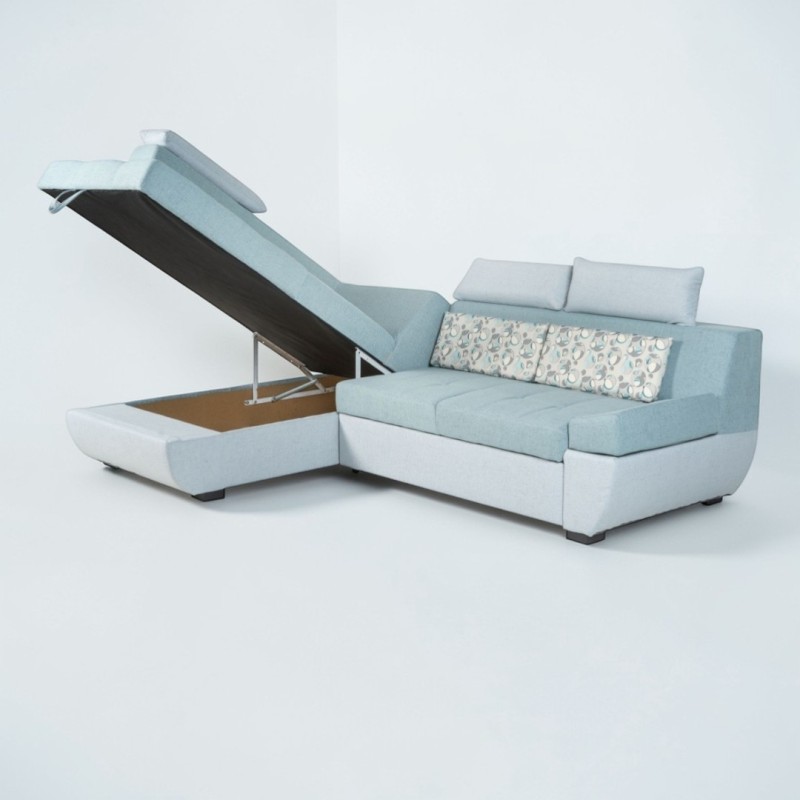 Colțar extensibil Leila la comandă – personalizabil, ladă depozitare | Sofastil