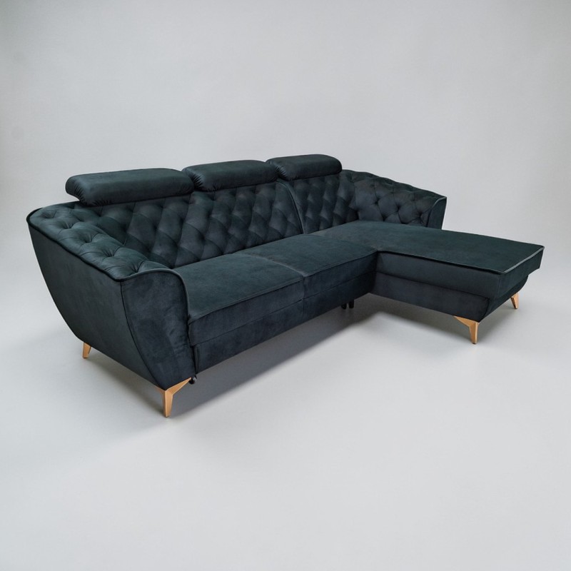 Coltar living Luis, modern, extensibil lada, tetiere reglabile