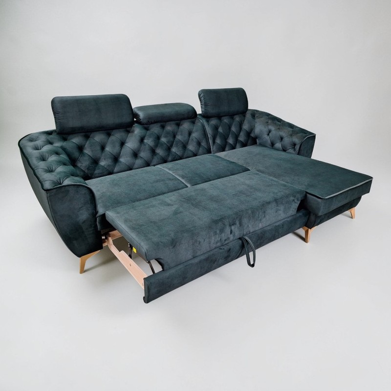 Coltar living Luis, modern, extensibil lada, tetiere reglabile