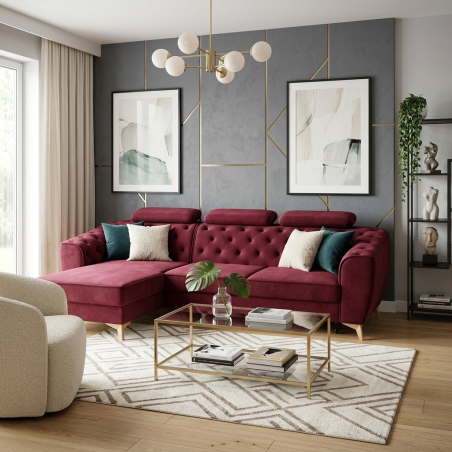 Coltar living Luis, modern, extensibil cu lada