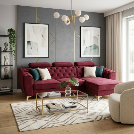 Coltar living Luis, modern, extensibil cu lada