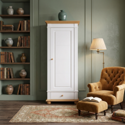 Dulap hol lemn masiv 1 ușă – dulap îngust pentru spații mici | Vero