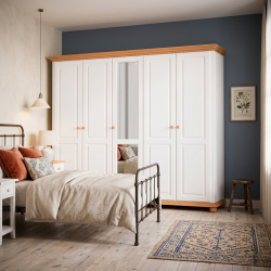 Dulap lemn masiv 5 uși dormitor – dulap mare tip dressing Bucov