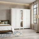 Dulap lemn masiv 5 uși dormitor – dulap mare tip dressing Bucov