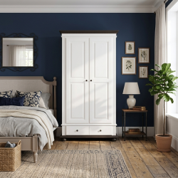 Dulap lemn masiv 2 uși cu sertar – dulap compact Bucov