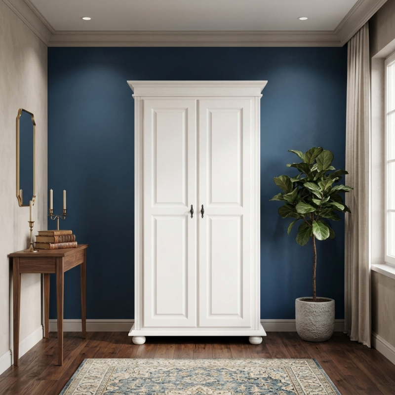 Dulap lemn masiv 2 uși SEVA – dulap compact pentru spații mici | Sofastil