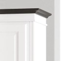 Dulap lemn masiv BUCOV 3 uși cu oglindă și suprapozabil – dulap premium compact | Sofastil
