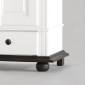 Dulap lemn masiv BUCOV 3 uși cu oglindă și suprapozabil – dulap premium compact | Sofastil