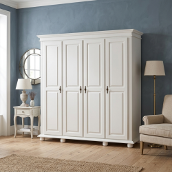 Dulap lemn masiv 4 uși SEVA – dulap clasic fără oglindă  Sofastil