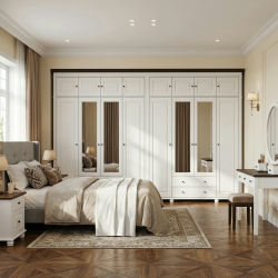 Dulap Lemn Masiv Mara – 8 Usi si 2 Sertare, suprapozabil | Mobilier Clasic