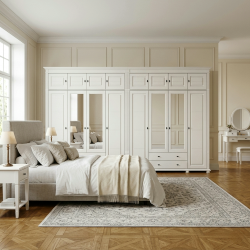 Dulap Lemn Masiv Mara – 8 Usi si 2 Sertare, suprapozabil | Mobilier Clasic