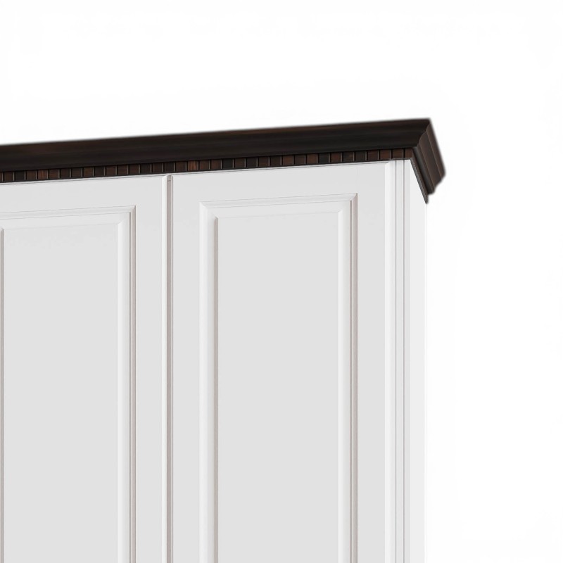 Dulap lemn masiv BUCOV 2 uși cu sertar și suprapozabil – solid și înalt