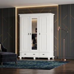 Dulap Bucov lemn masiv, H220 CM, 3 usi 2 sertare