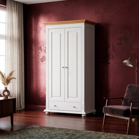 Dulap lemn masiv MARA 2 usi si 1 sertar