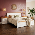 Pat lemn masiv 140x200 Mara tăblie mică – ideal pentru spații mici