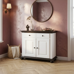 Comodă Bucov din lemn masiv – 2 uși și 1 sertar