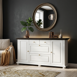 Bufet Mara din lemn masiv cu uși și sertare