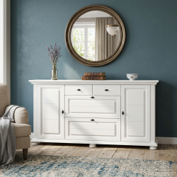 Bufet Mara din lemn masiv cu uși și sertare