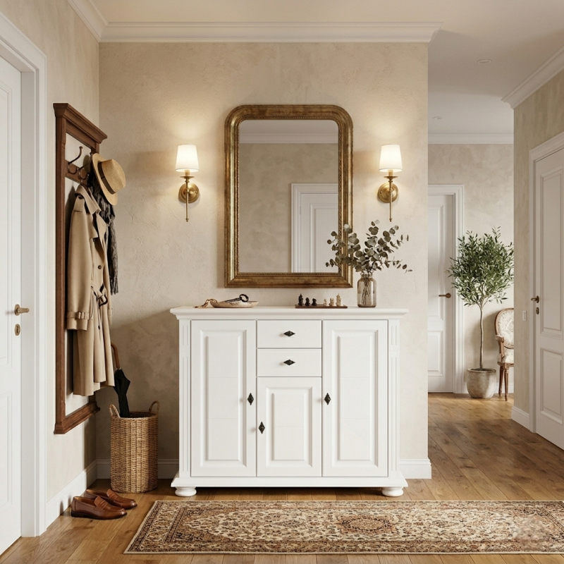 Comodă VERO lemn masiv cu 3 usi si 2 sertare