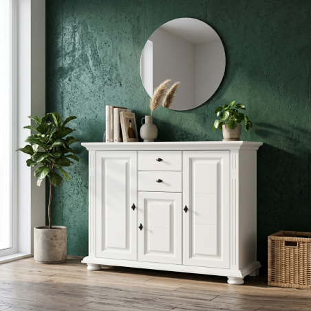 Comodă Vero din lemn masiv cu 3 uși și 2 sertare