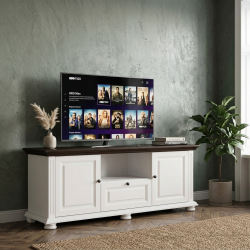 Comodă TV Mara din lemn masiv – 160 cm, 2 uși și 1 sertar