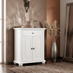 Comodă Vero din lemn masiv cu 2 uși și 1 sertar