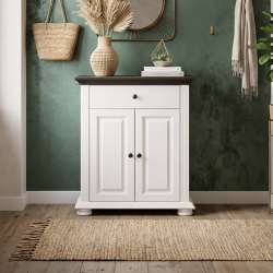 Comodă Vero din lemn masiv cu 2 uși și 1 sertar