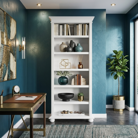 Bibliotecă Îngustă din Lemn Masiv – Model Seva