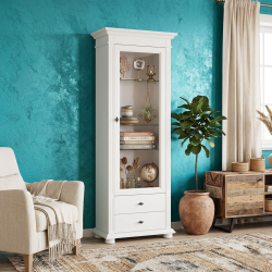 Vitrină din Lemn Masiv pentru Living – Model Mara Medie
