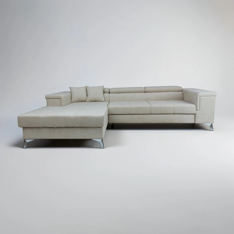 Colțar extensibil Remo compact – modern, cu ladă și tetiere reglabile