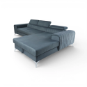 Colțar extensibil Caro cu design modern aerisit și tetiere reglabile