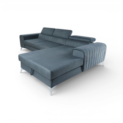 Colțar extensibil Caro cu design modern aerisit și tetiere reglabile