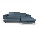 Colțar extensibil Caro cu design modern aerisit și tetiere reglabile