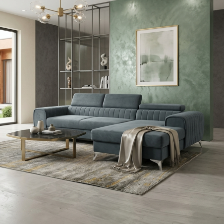 Coltar CARO extensibil cu lada depozitare & tetiere reglabile, personalizabil