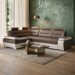 Colțar living modern Melisa extensibil, spațios și practic pentru utilizare zilnică