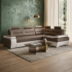 Colțar living modern Melisa extensibil, spațios și practic pentru utilizare zilnică