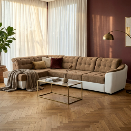 Colțar în L Antonio extensibil și personalizabil pentru living modern