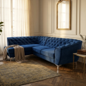 Colțar Chesterfield modern King Luis pentru living luxury și elegant